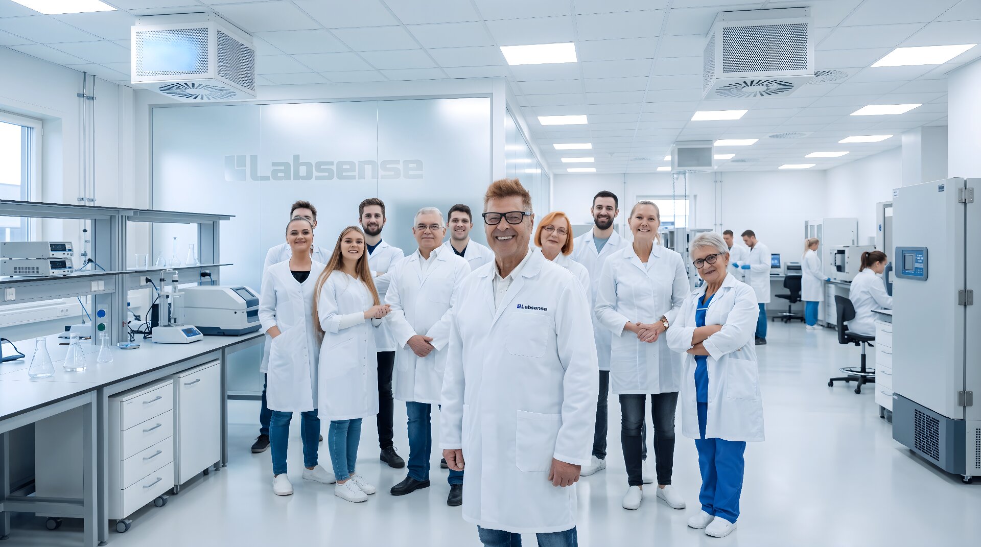 Labsense-teamet i laboratoriemiljø